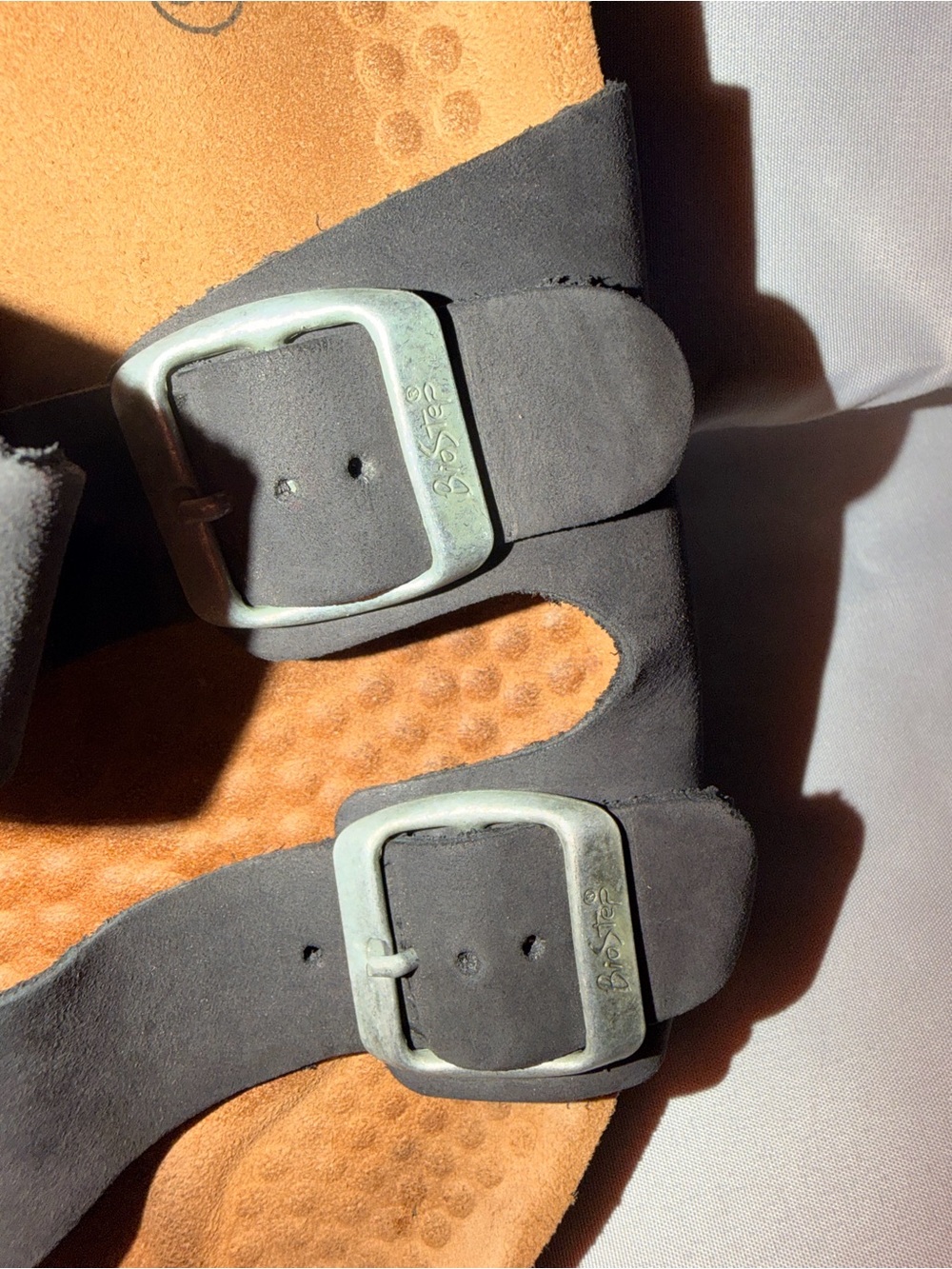 BioStep Made in Spain Black Double Buckle Comfort Slide Sandals Women's 8.5 - Picture 5 of 9